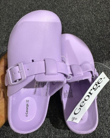 Next Purple Crocs Slides