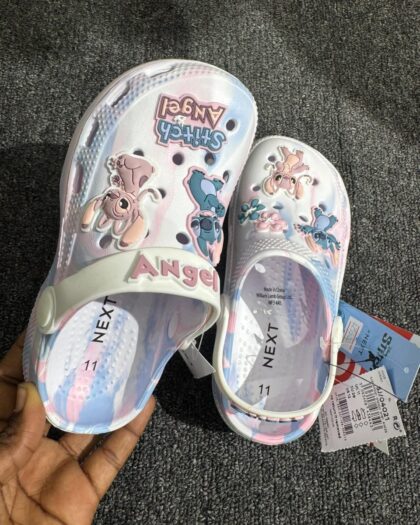 Next Ash & Blue Crocs Slides