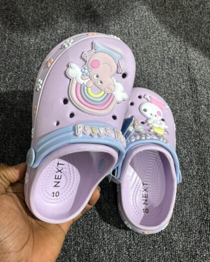 Next Purple & Blue Crocs Slides