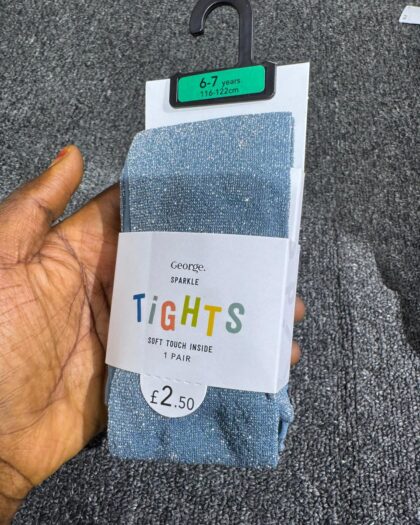George Girls Shiny Blue Tights