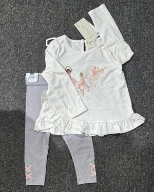 Joie Girls 2-Piece Set – White & Ash