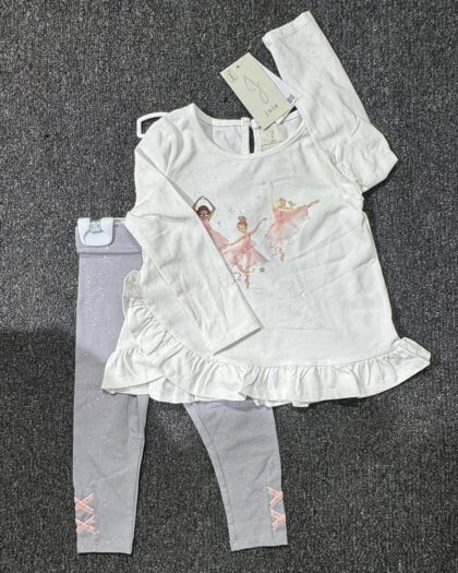 Joie Girls 2-Piece Set – White & Ash