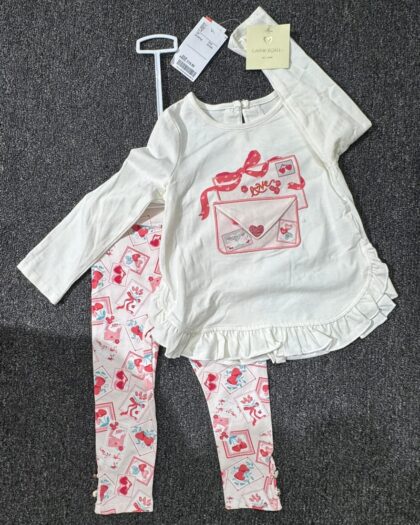 Joie Girls 2-Piece Set – Cream & Pink