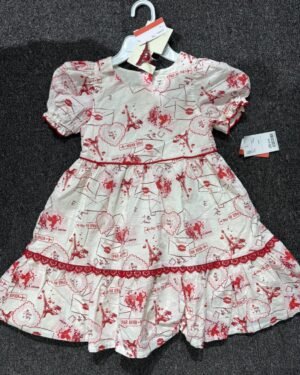 Isaac Mizrahi Girls Gown – White & Red