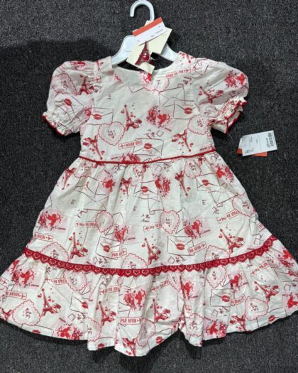 Isaac Mizrahi Girls Gown – White & Red