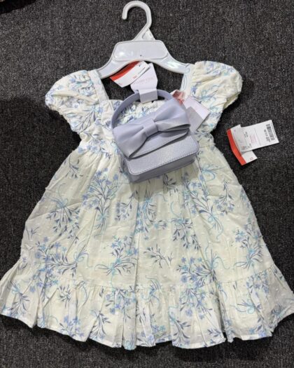 Joie Girls Dress – White & Blue