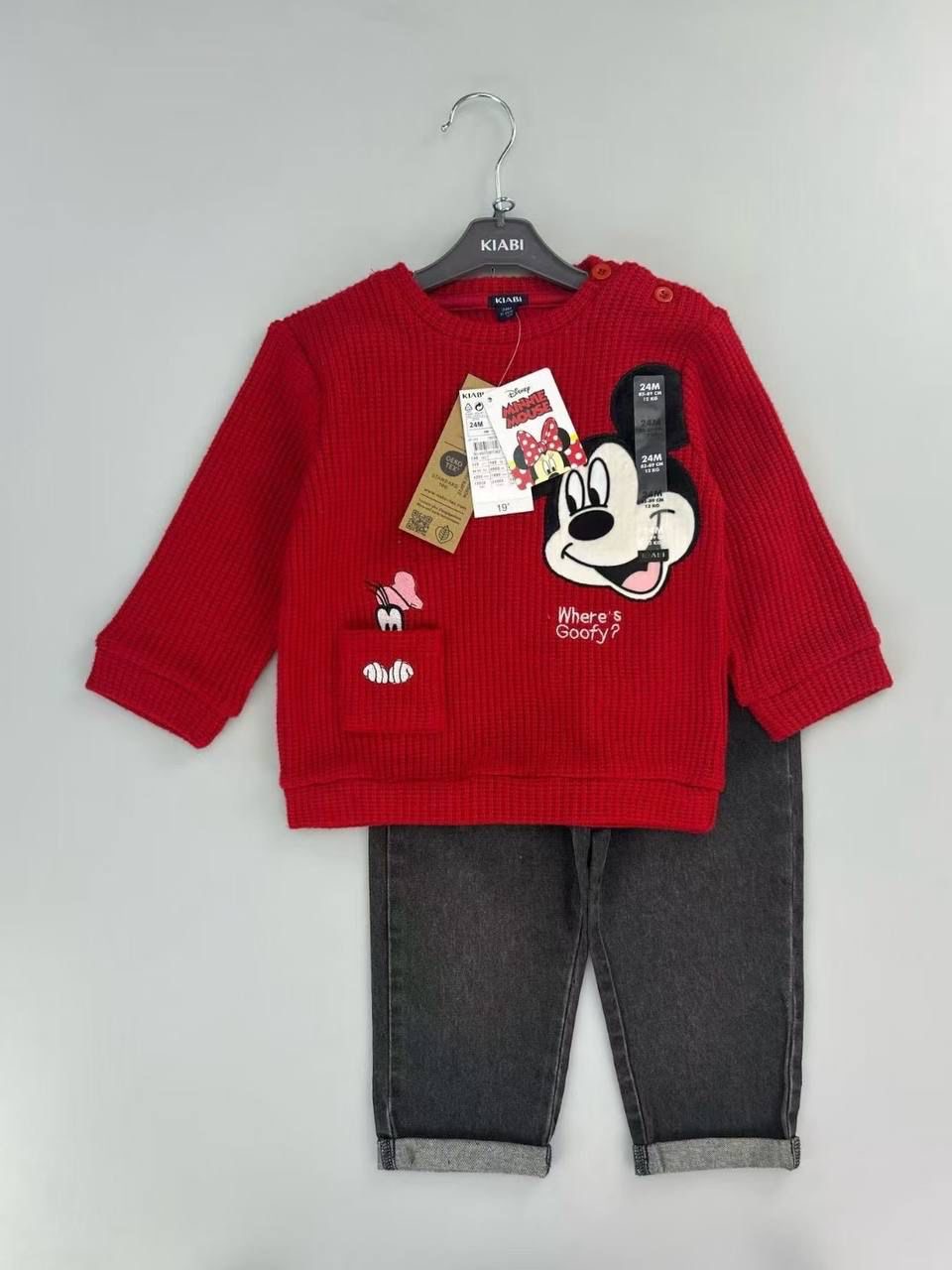 Red Mickey Mouse Kids 2pcs Set