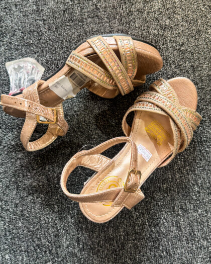 Rose Gold Aunty Koi Koi Girls Heels