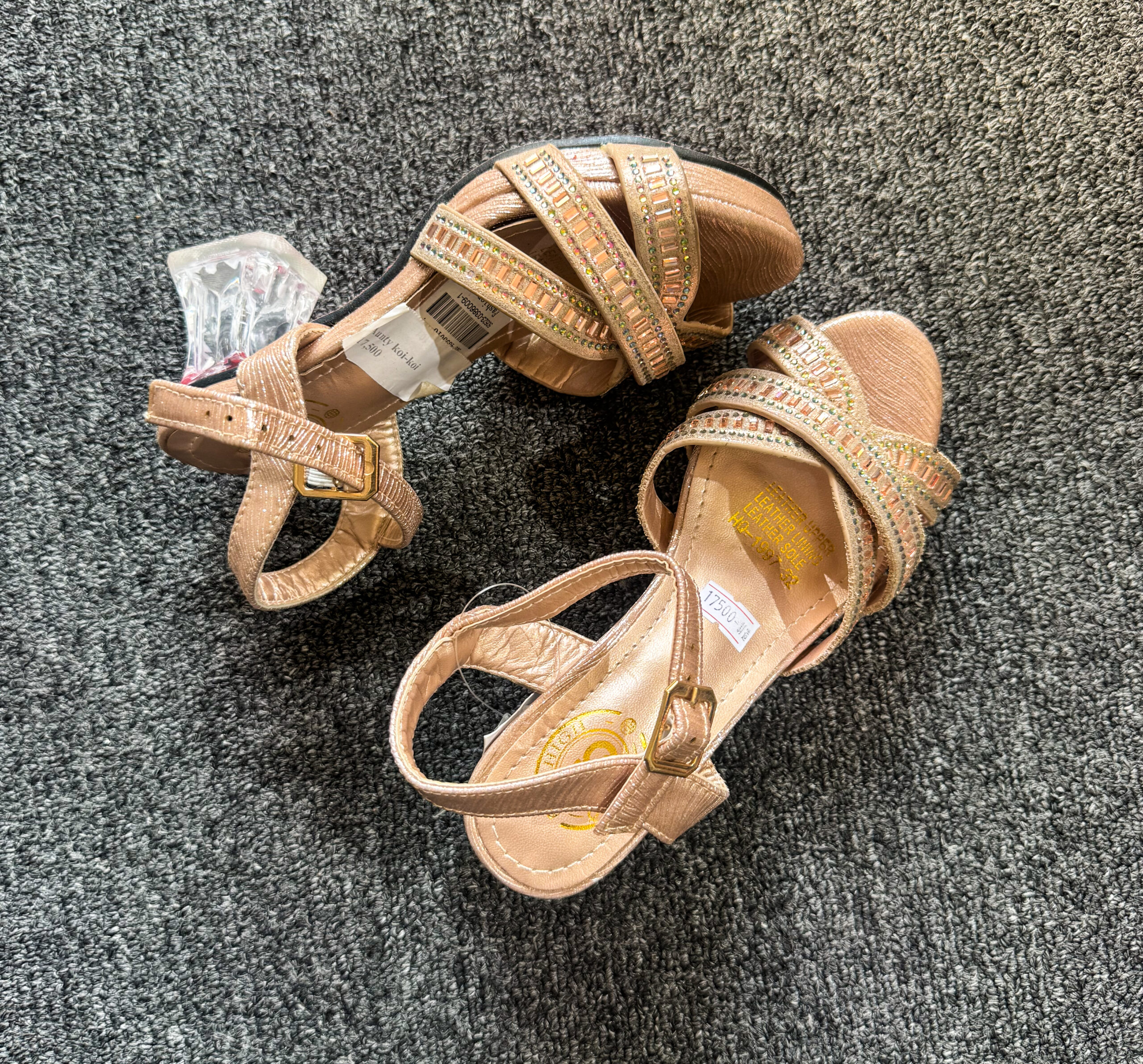 Rose Gold Aunty Koi Koi Girls Heels