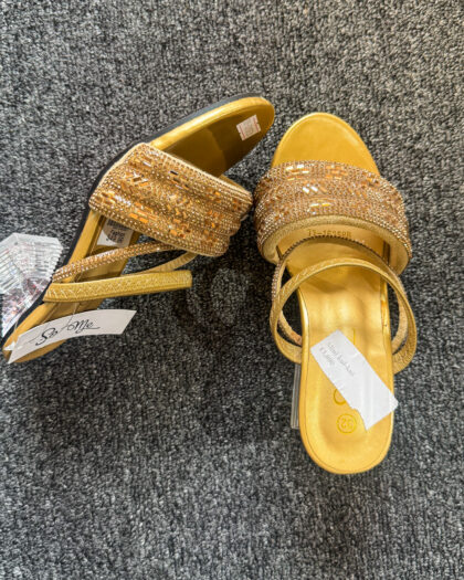 Gold Aunty Koi Koi Girls Heels