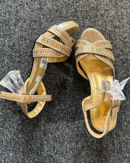 Gold Aunty Koi Koi Girls Heels
