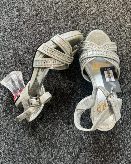 Silver Aunty Koi Koi Girls Heels