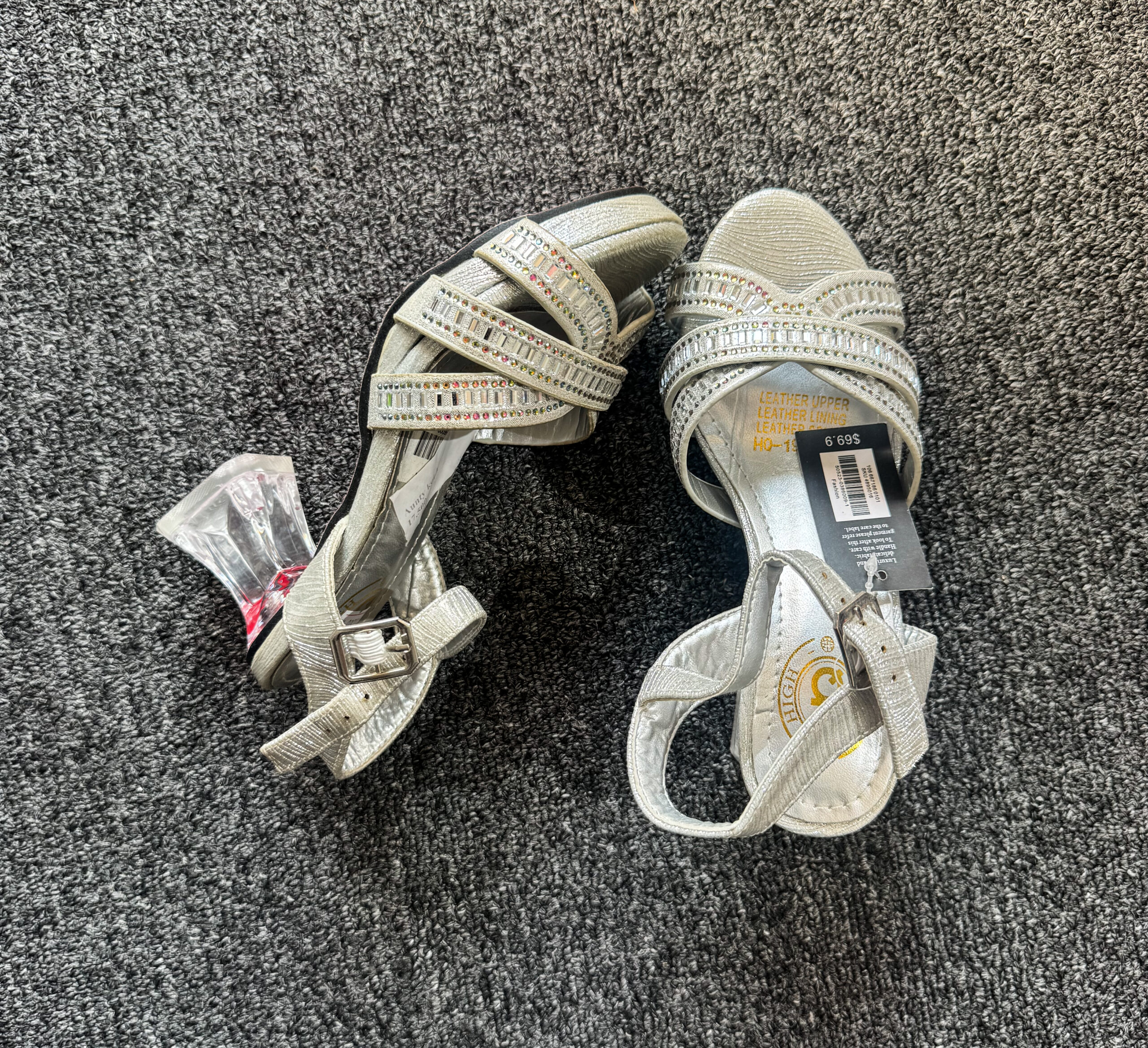 Silver Aunty Koi Koi Girls Heels