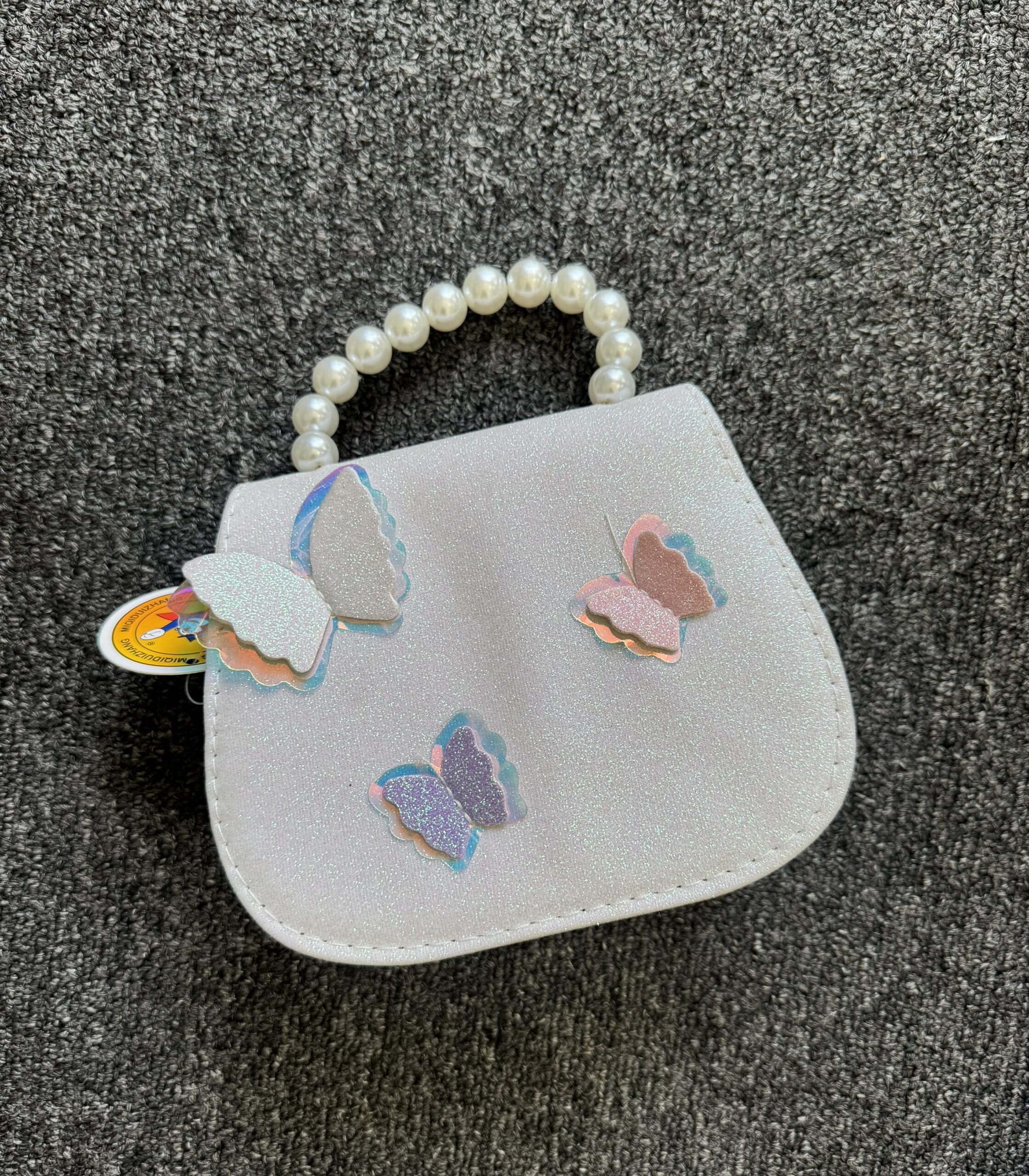 White Butterfly Big Girls Handbag