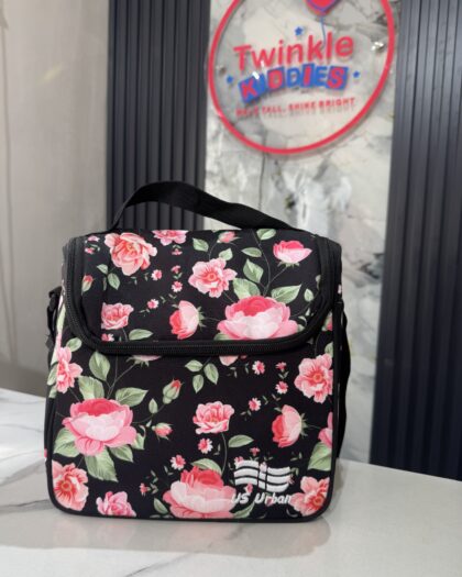 Sannea Pink and Black Girls Lunch Bag