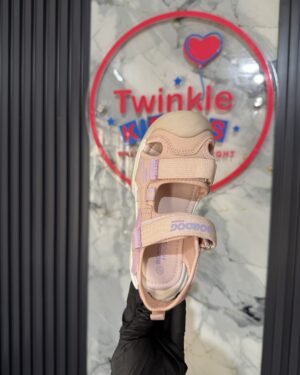 Solid Pink & Cream Girls Sandals