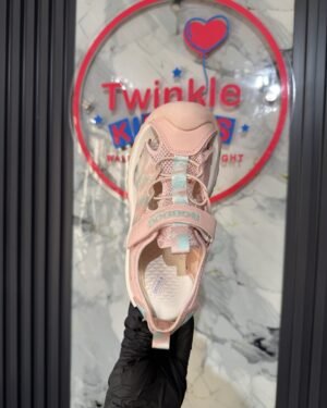 Solid Pink & Cream Girls Sandals