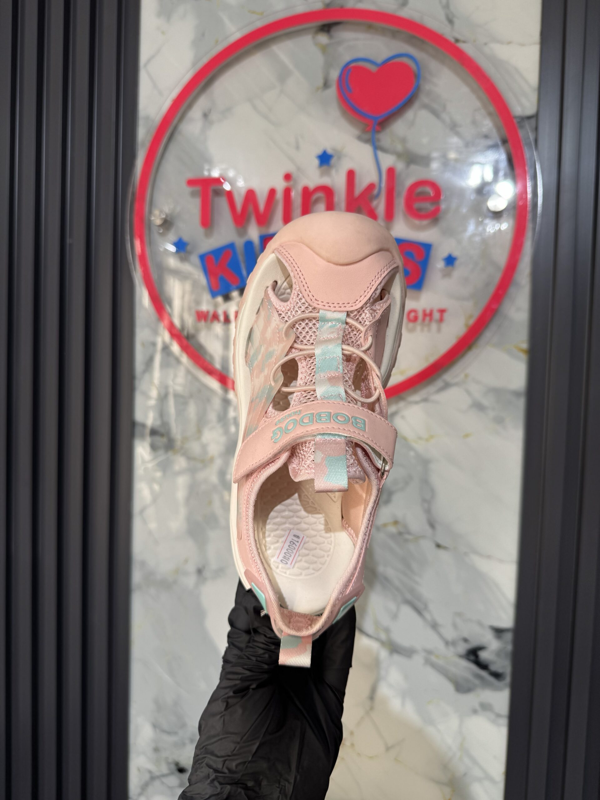 Solid Pink & Cream Girls Sandals