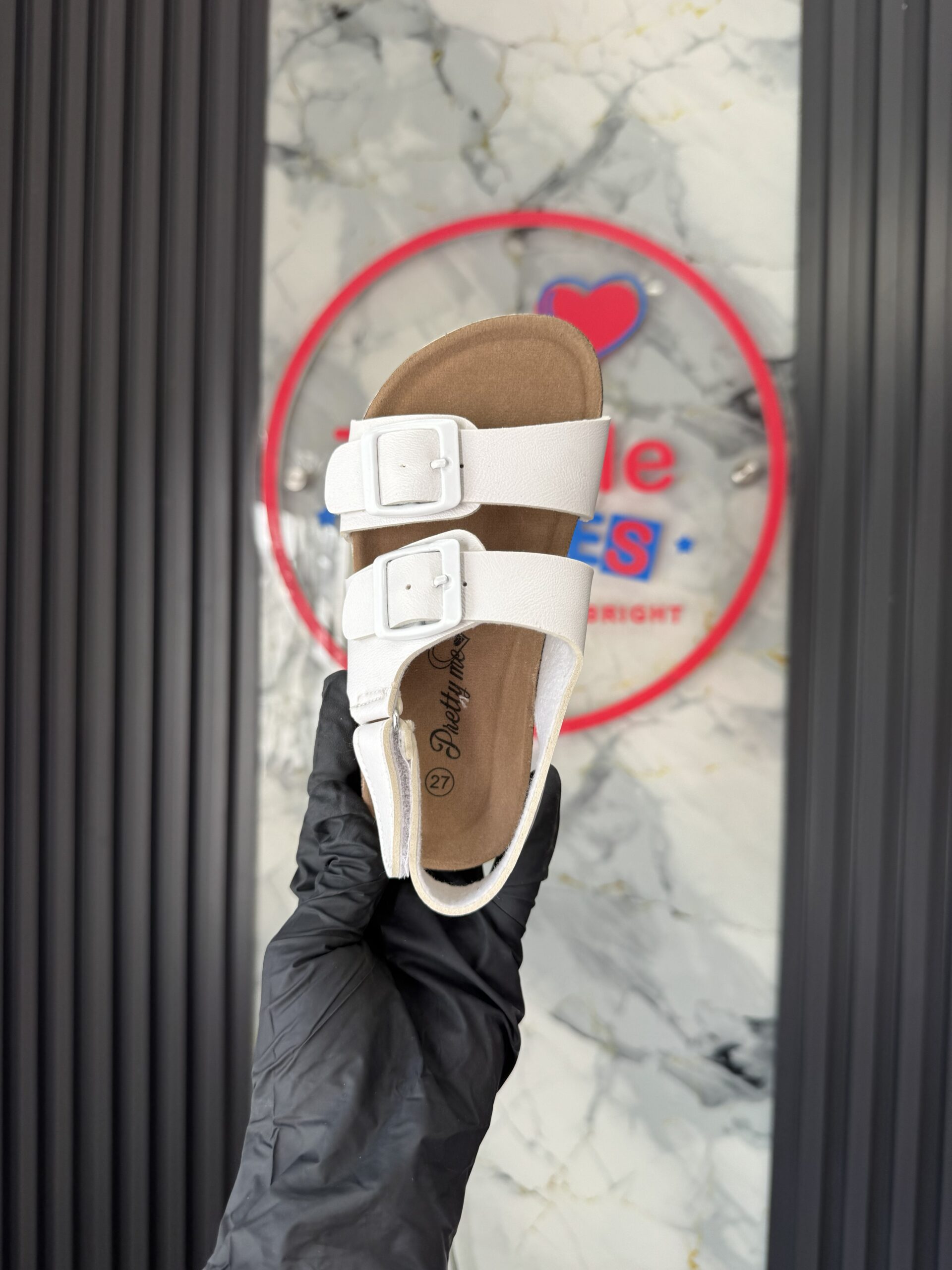 Birkenstock White Girls Sandals