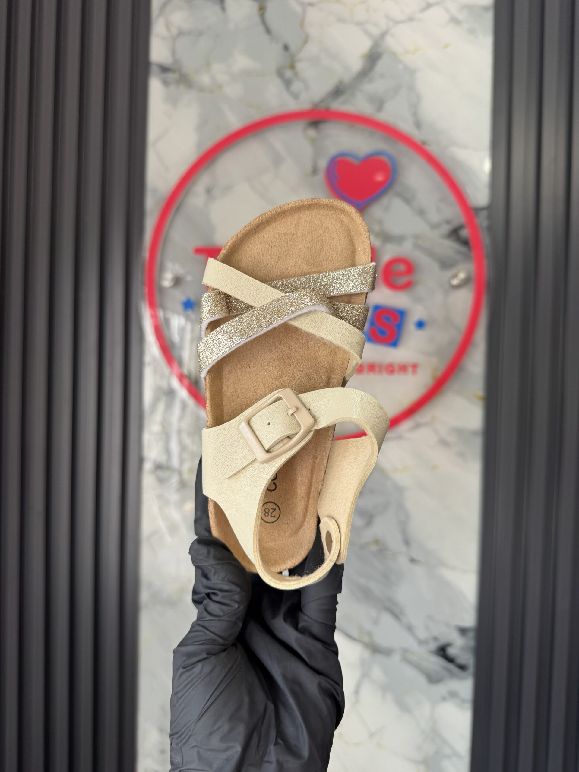 Birkenstock Cream Girls Sandals