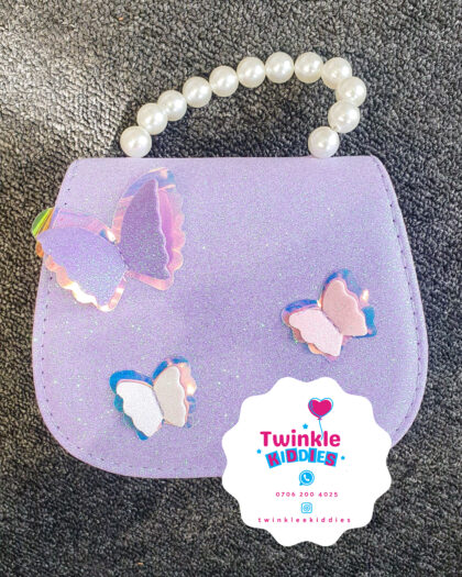 Purple Butterfly Big Girls Handbag