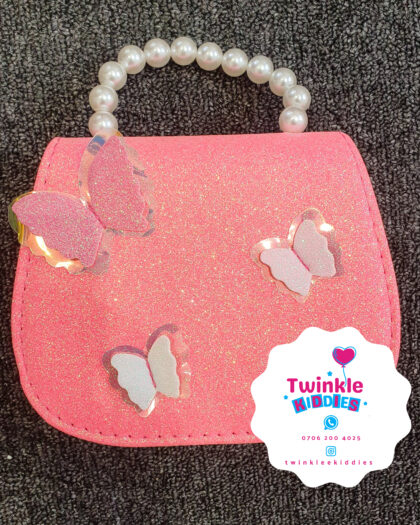 Peach Butterfly Big Girls Handbag