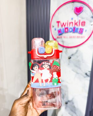 Hello Shark Red Girls Water Bottle