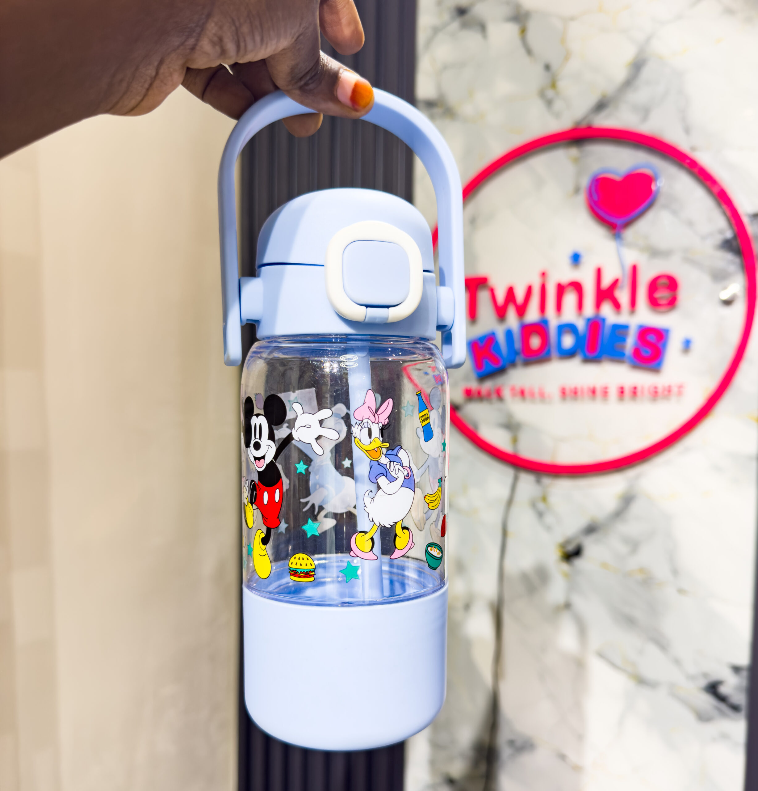 Hello Shark Blue Girls Water Bottle