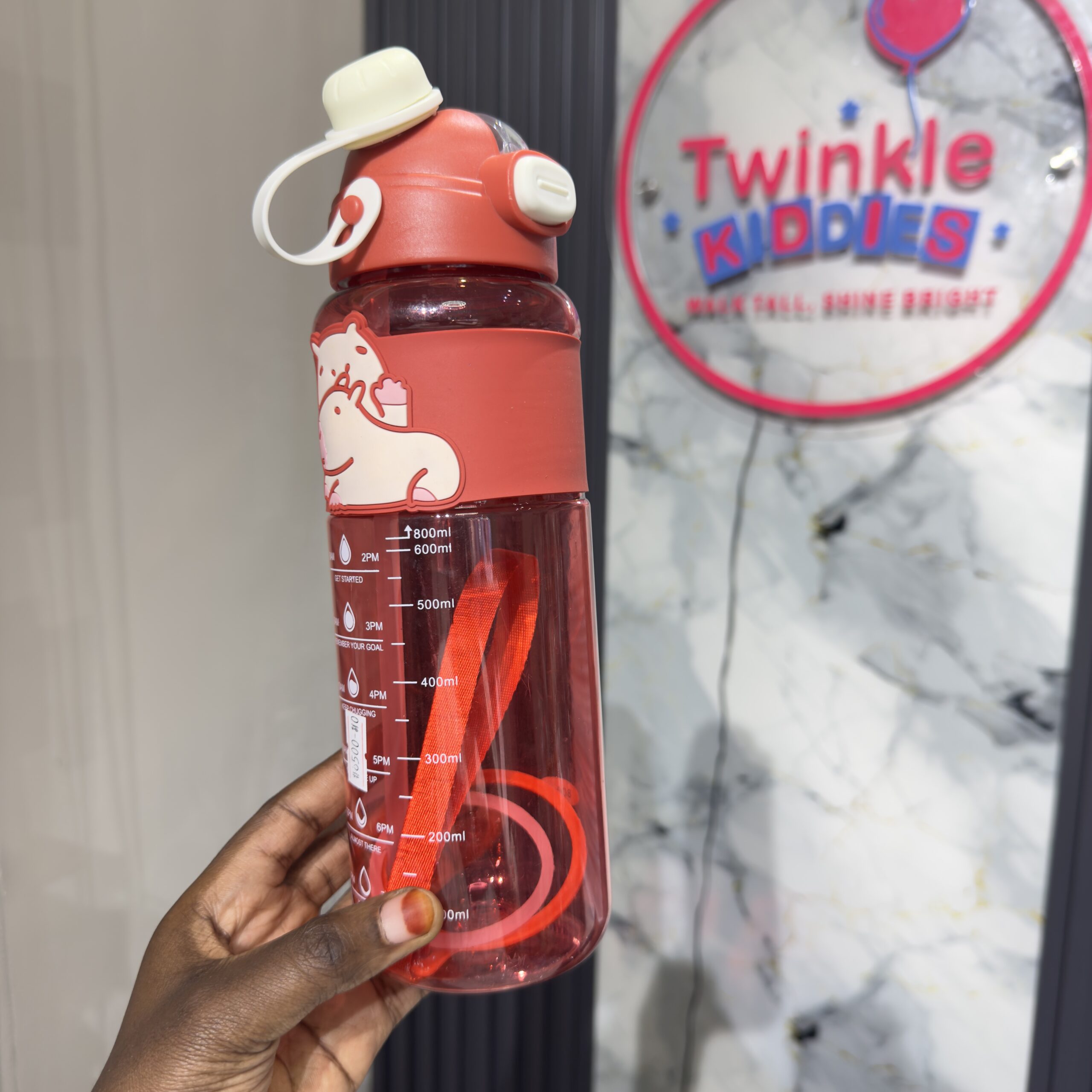 Hello Hydration Red Boys Bottle - Image 2