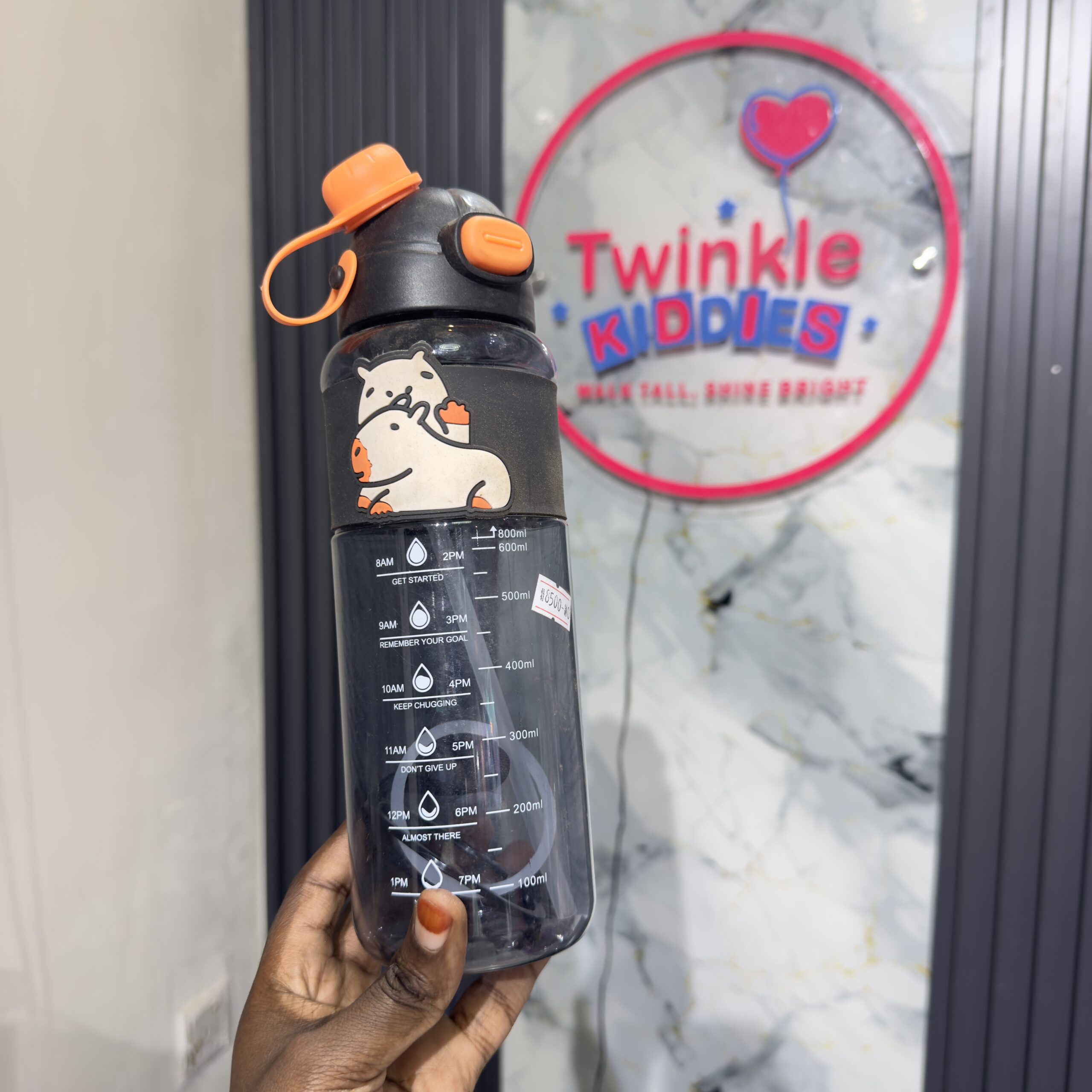 Hello Hydration Black Boys Bottle