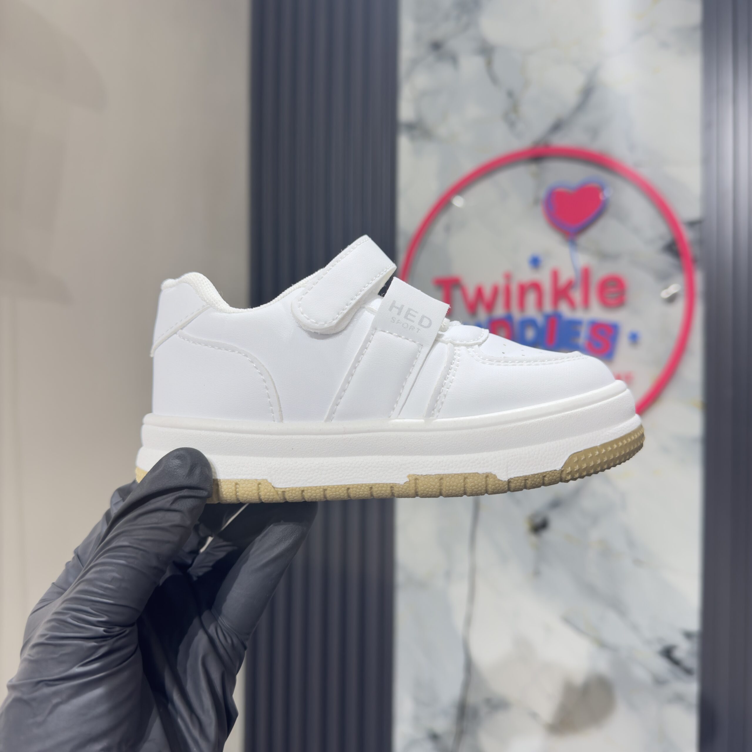 White Unisex School Sneakers - Image 2
