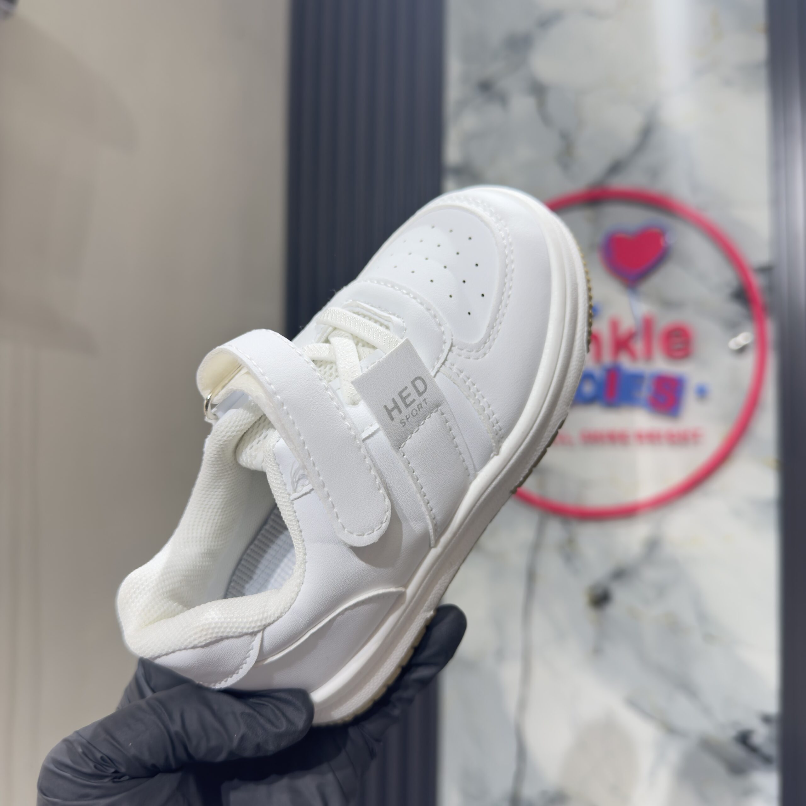 White Unisex School Sneakers