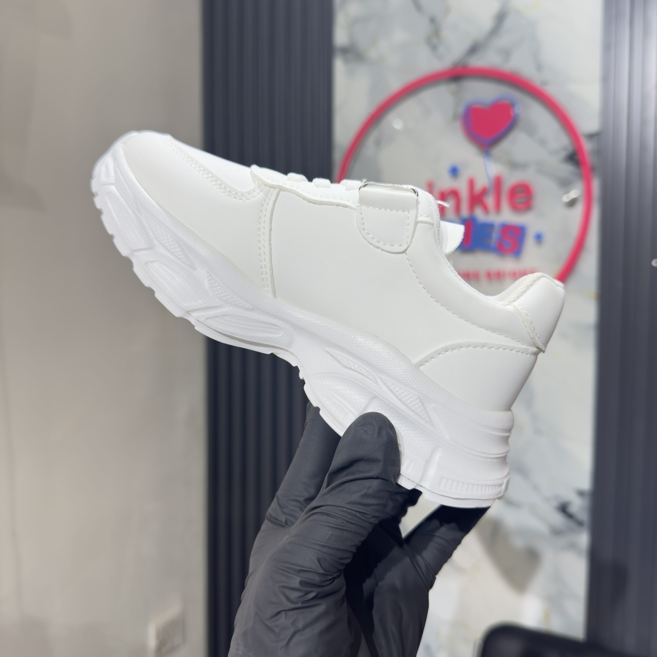 Complete White Unisex School Sneakers