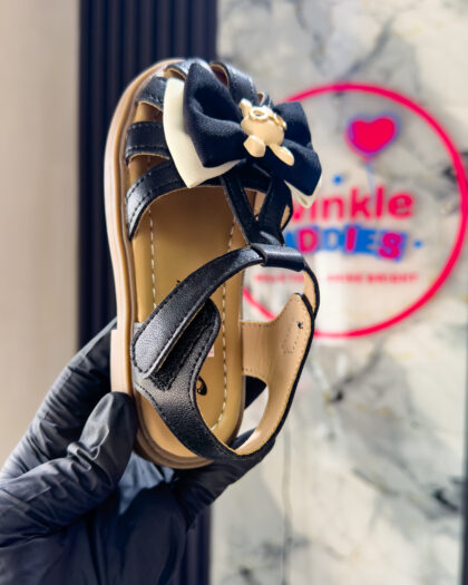 Toddler Black & White Girls Sandals