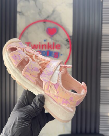 Solid Pink, Cream & Purple Girls Sandals