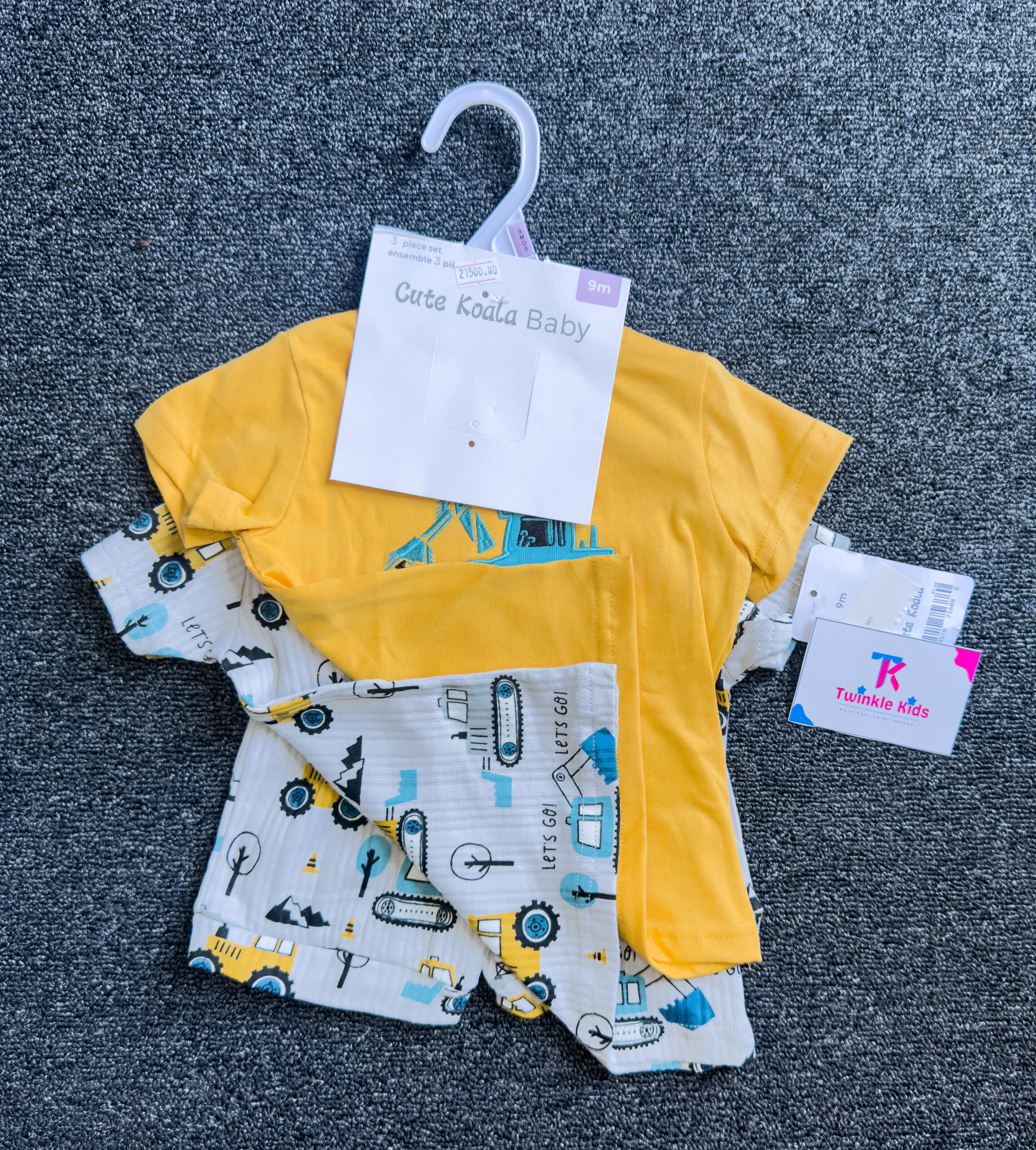 Grey Baby Boys 3pcs Set