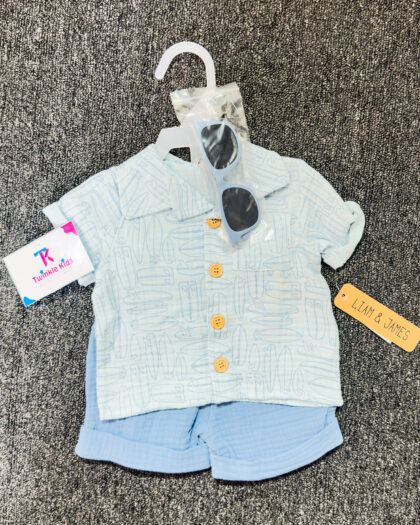 Blue Baby Boys 2pcs Set with Sunglasses