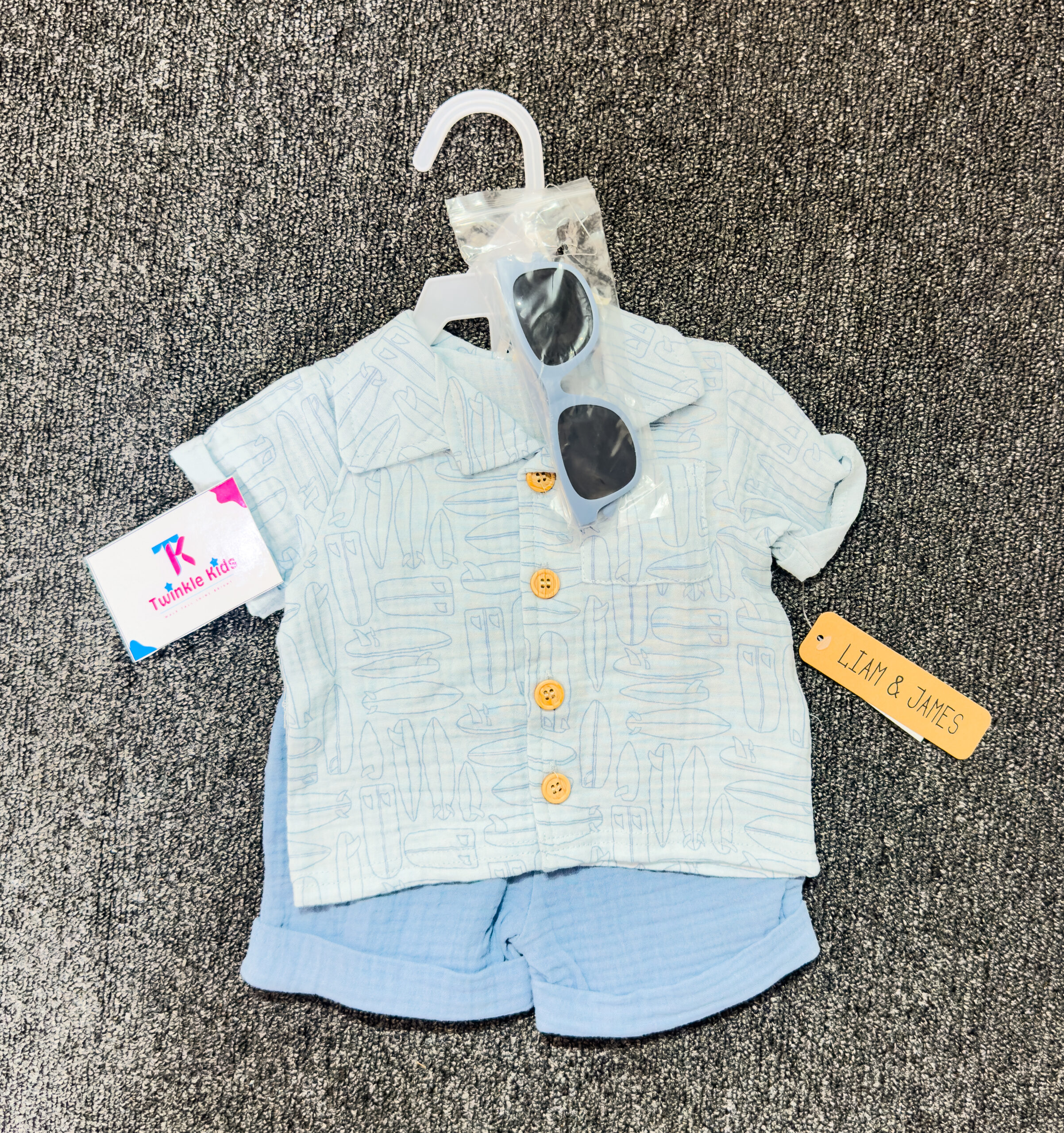 Blue Baby Boys 2pcs Set with Sunglasses