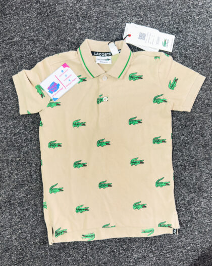 Lacoste Light Brown & Green Boys Shirt