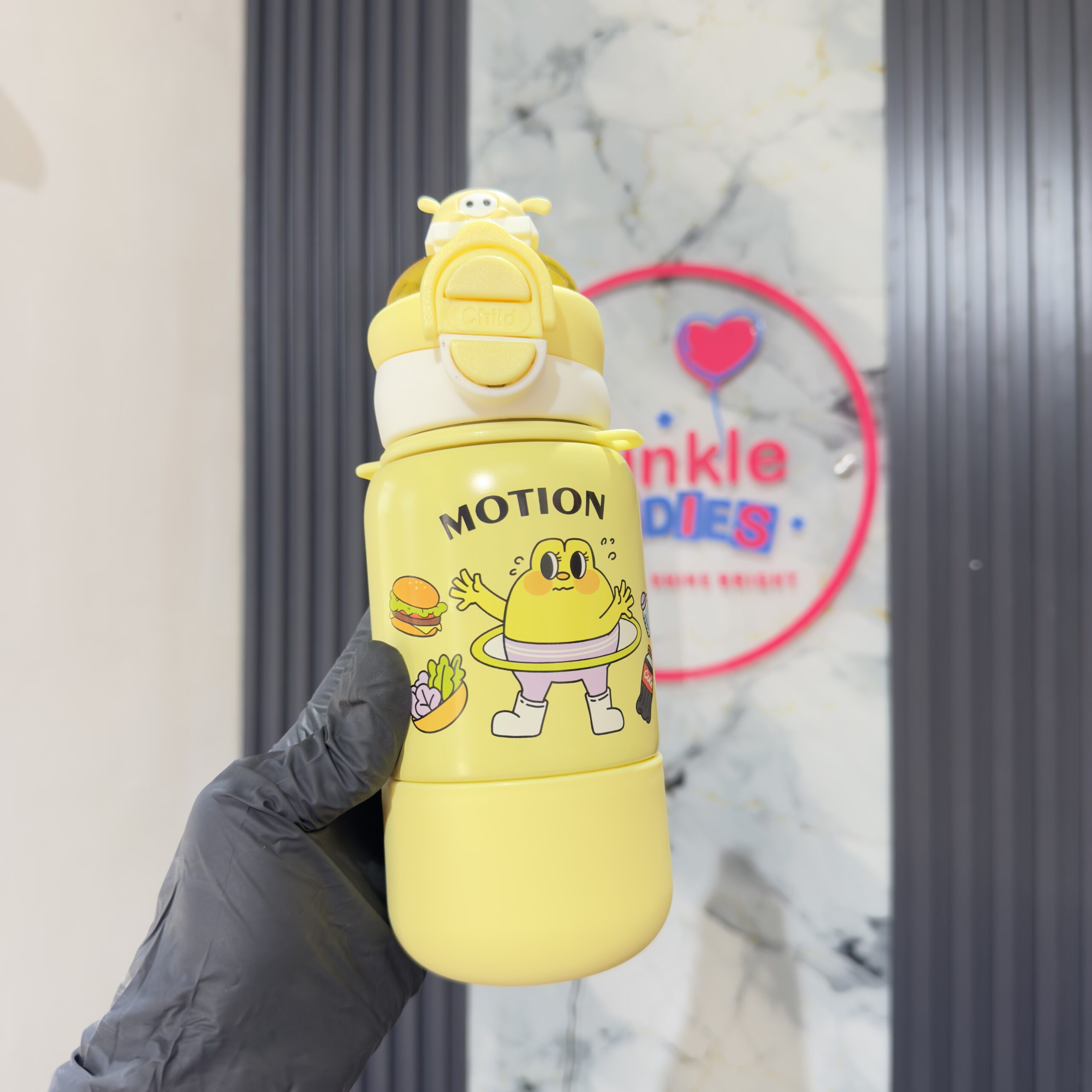 Double Mouth 3 Way Yellow Boys Bottle