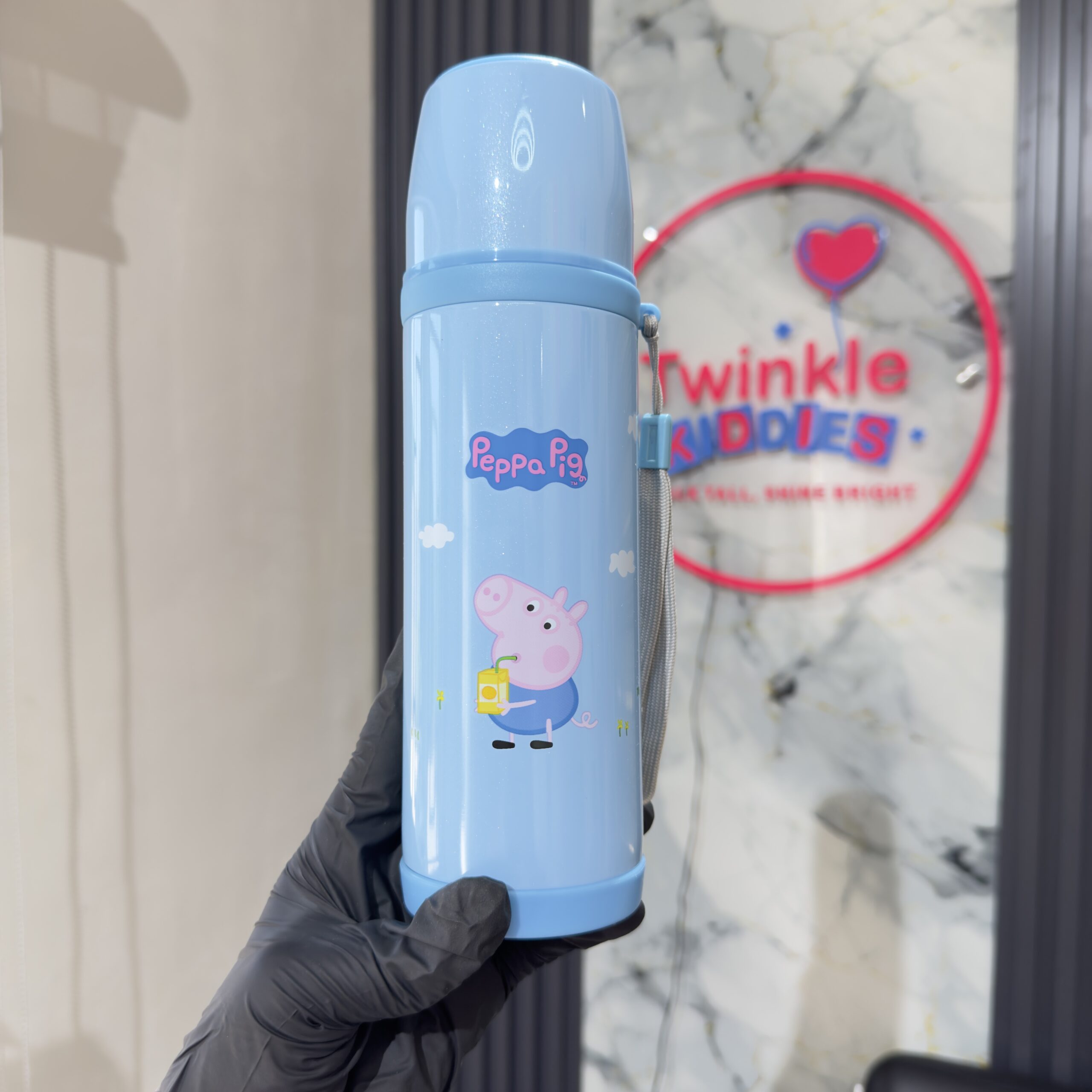 Peppa Pig Blue Boys Insulated Bottle