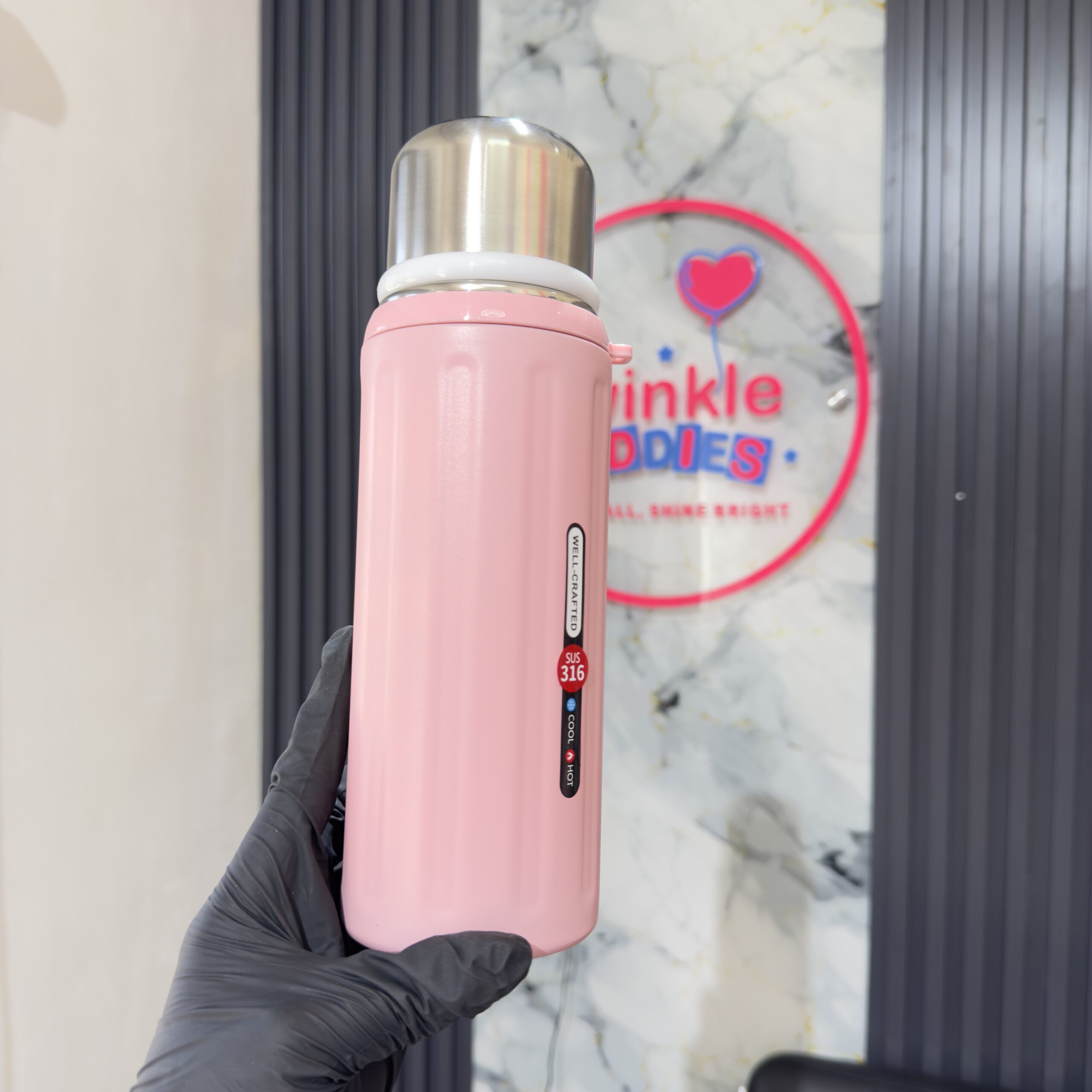 Insulated Pink Girls Water Flask