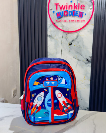 Blue and Red Boys School Bag