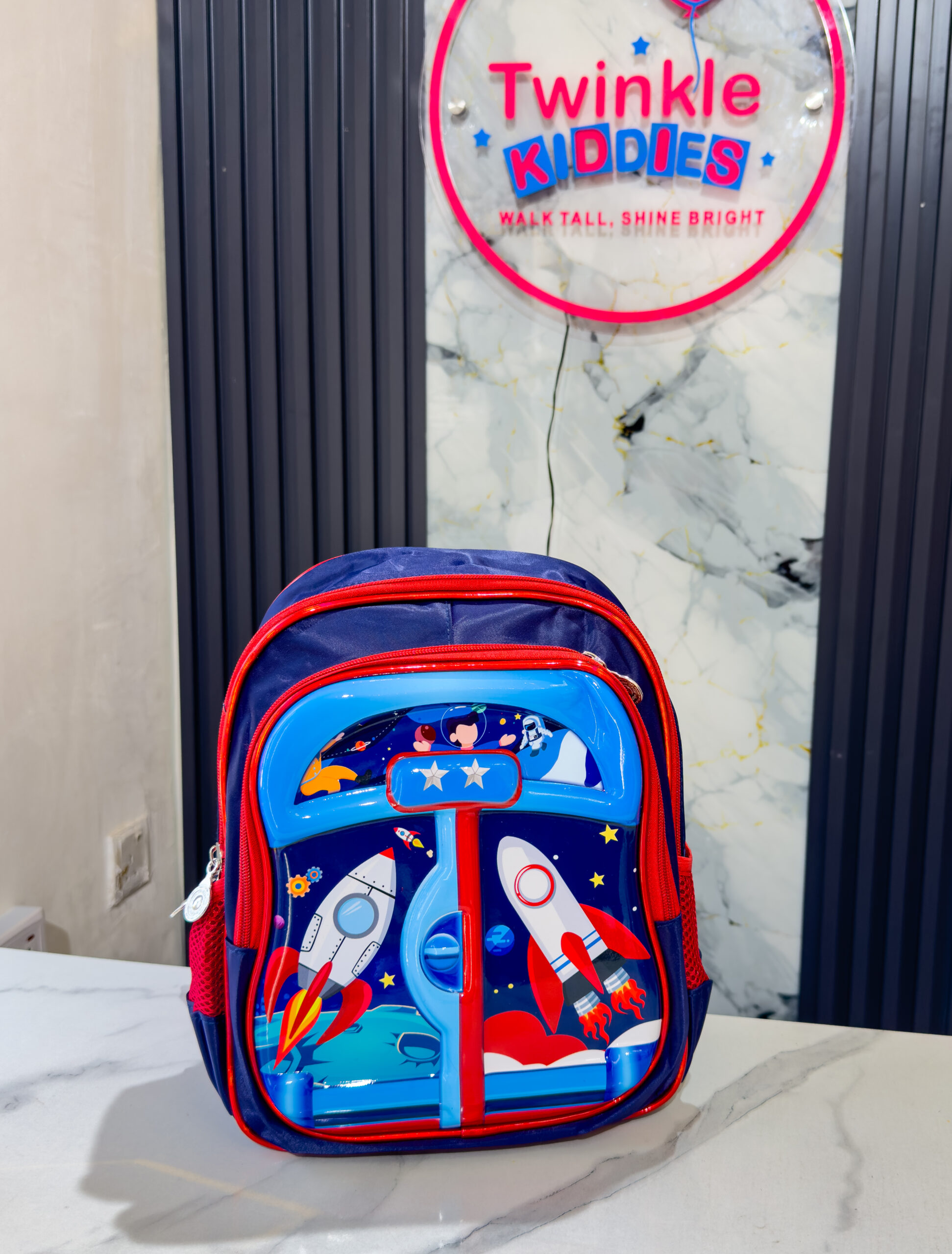 Blue and Red Boys School Bag