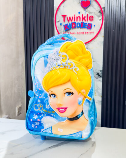 Blue Cinderella Girls Trolley School Bag