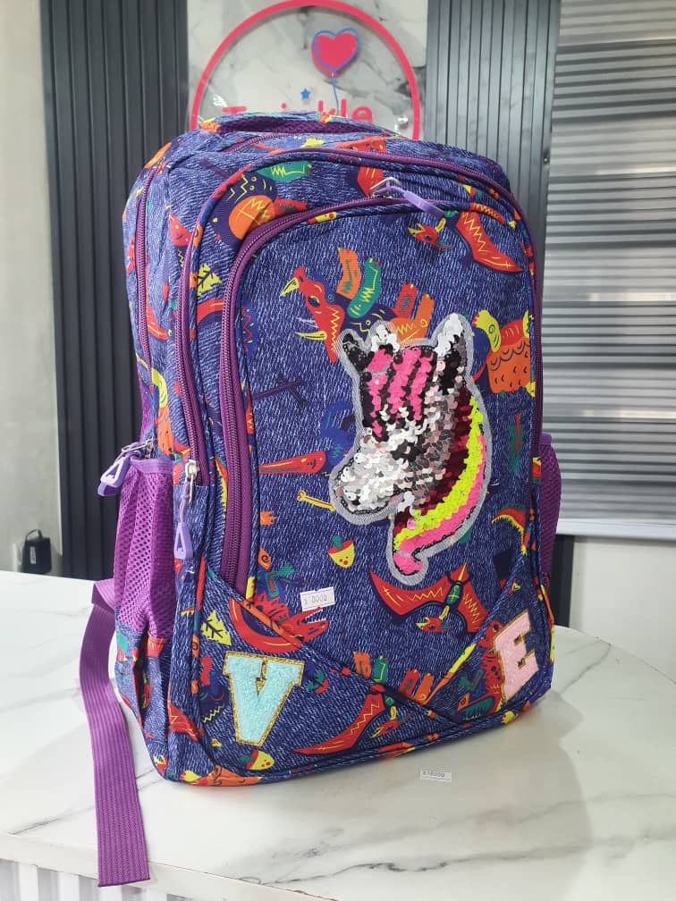 Big Multicolour Girls School Bag