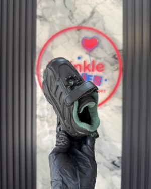 Toddler Black & Green Boys Sneakers