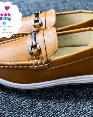Boys Brown Corporate Loafers with Ring