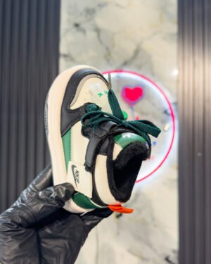 Toddler Black & Green Boys Sneakers