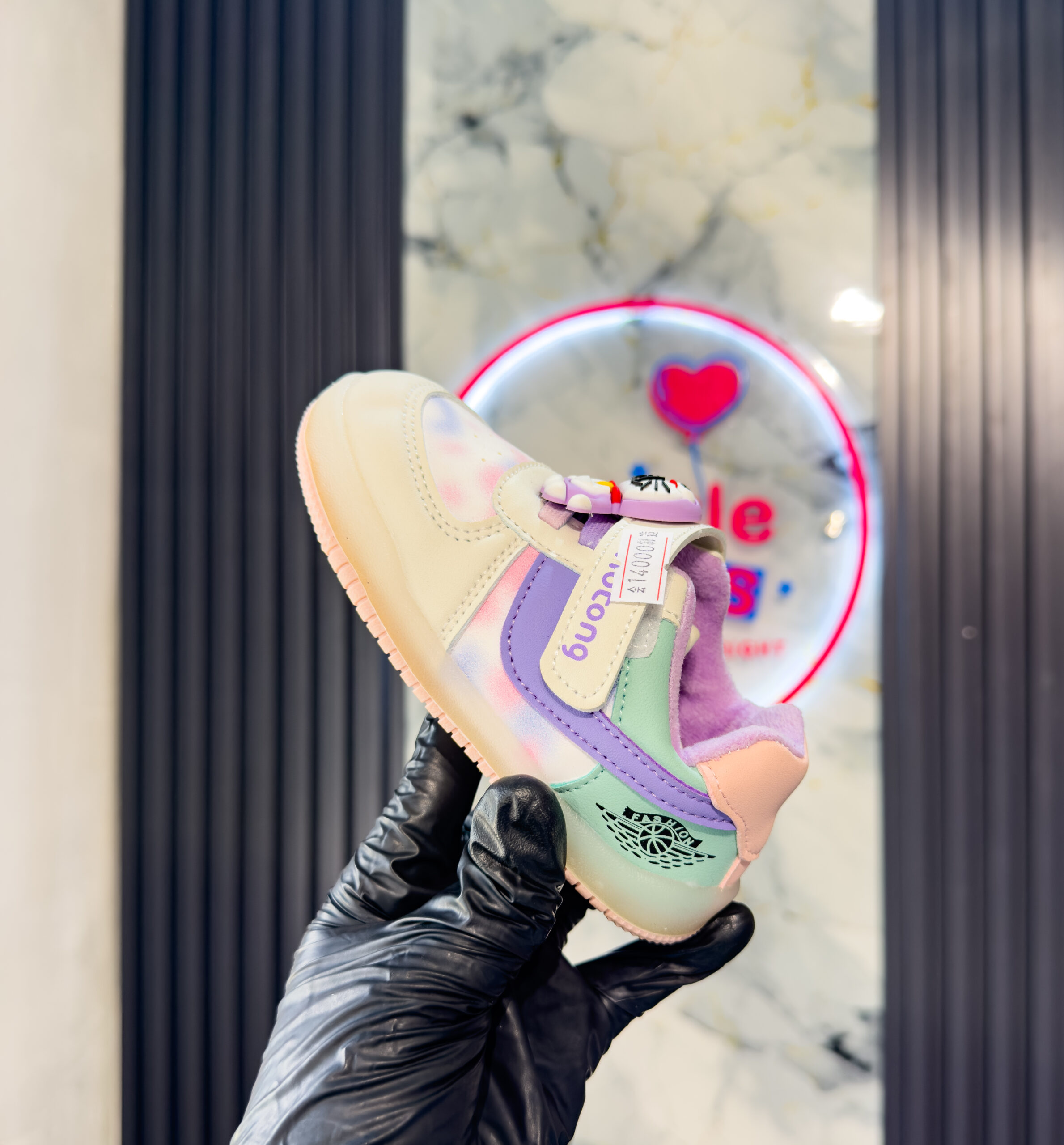 Toddler Purple & White Girls Sneakers